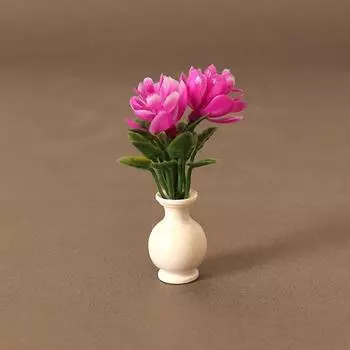 1:12 кукольный домик миниатюрная ваза горшечные растения цветочный горшок бонсай модель сад домашний декор игрушка кукольный дом аксессуары