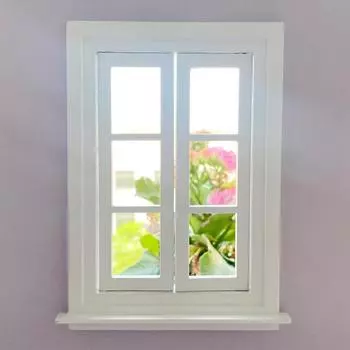 1:12 Кукольный домик Миниатюрное деревянное окно Ob11 Открытое Закрытое Двойное открытое белое 6-панельное окно белый