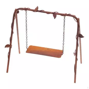 1/12 Кукольный домик Миниатюрные качели Уличная модель Патио Веранда