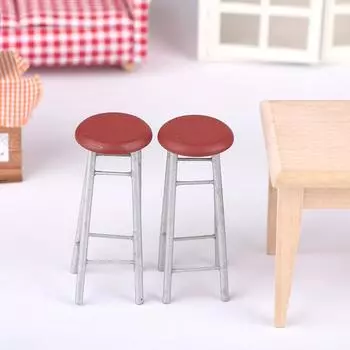 1:12 кукольный домик миниатюрный барный стул стул высокий табурет мини круглый табурет карманный табурет модель мебель декор детская игрушка