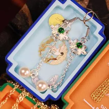 1/12 Кукольный домик Миниатюрный китайский стиль Шкатулка для ювелирных изделий Имитация Винтажный футляр для драгоценностей Игрушка Мини-украшение кукольного домика