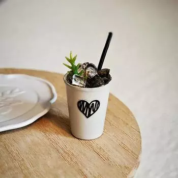 1/12 Кукольный домик Миниатюрный Кофейный Холодный Американский Напиток Латте Модель Кукольный Дом Кофейня Декор Сцена Игрушка Кукла Микро Сценический Реквизит белый