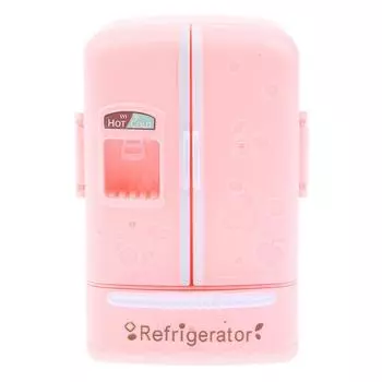 1:12 Кукольный домик Миниатюрный розовый холодильник Холодильник Морозильник Для Кукольной Кухни