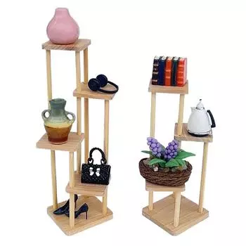 1/12 кукольный домик миниатюрный стенд многослойная стойка для цветов модель кукольная мебель аксессуары микросцена строительство реквизит