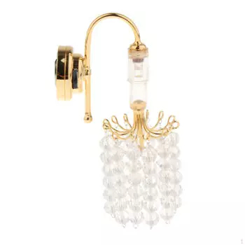 1/12 Кукольный домик Миниатюрный светодиодный настенный светильник Мебель Украшения Металлические бра Ролевые игры для