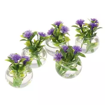 1/12 кукольный домик миниатюрный зеленый в горшке для домашнего декора имитация горшечных растений