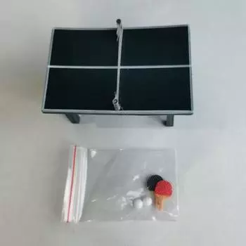 1/12 кукольный домик миниатюры мебель теннисный стол ракетка и мячи полный комплект кукольный домик декор игрушка для детей рождественский подарок куклы доступ