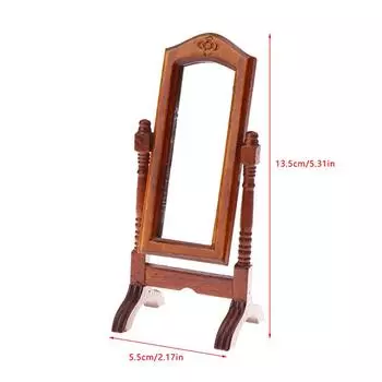 1/12 Кукольный домик Моделирование Зеркало Вертикальное Зеркало Модель Кукольная Мебель Для Дома Напольное Зеркало Микро Гостиная Сцена Аксессуар