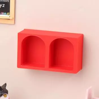 1/12 Кукольный домик Настенный шкаф Шкаф для хранения Модель книжного шкафа Кукольный дом Мини-мебель Декор Кукольные аксессуары Микросцена Декор красный