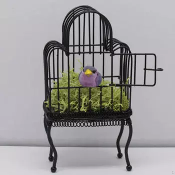 1/12 Кукольный домик Птичье гнездо Модель Украшения Реквизит DIY Сказочный сад Миниатюра белый