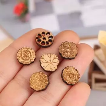 1/12 кукольный домик ретро мини подставки под чай деревянный коврик для чашки модель кукольная мебель украшения кукольный домик кухонные украшения A4