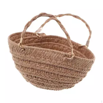 1/12 кукольный домик ручная работа сумка мини модель DIY микро ландшафтный орнамент миниатюрная корзина для хранения хаки