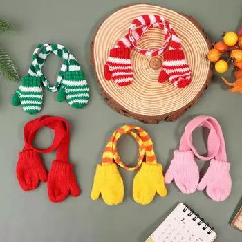 1/12 кукольный домик ручной работы мини вязаный шарф перчатки кукольный домик рождественские украшения одежда для кукол нарядные аксессуары A1