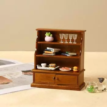 1/12 кукольный домик шкаф для хранения шкафчик витрина кукольный домик гостиная кабинет украшения кукольный домик мебель аксессуары