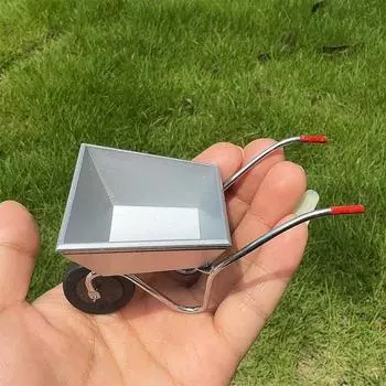 1/12 Кукольный домик Симуляция Металлическая Садовая Фермерская Тележка Модель Кукольный домик Мебель Украшение Аксессуары для Кукольного домика Игрушки для Ролевых Игр