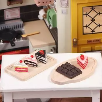 1/12 кукольный домик тарелки поднос кукольный домик миниатюрная кухня столовые приборы украшения кукольный домик аксессуары детские ролевые игры игрушки