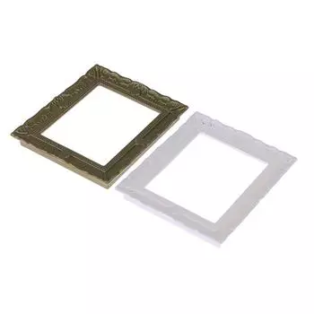 1/12 Кукольный домик Винтажная фоторамка для моделирования Кукольный домик Мини настенное украшение Мебель для кукольного дома Аксессуары белый