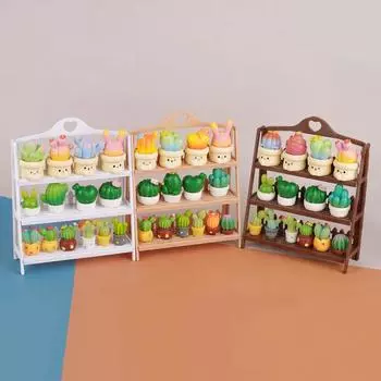 1/12 кукольный домик витрина стеллаж для хлеба подставка для цветов модель кукольного домика мини мебель украшения кукольные домики аксессуары