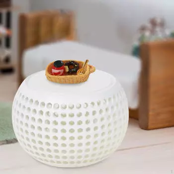 1/12 Кукольный круглый столик прикроватная мебель для гостиной сцены M