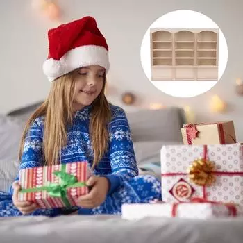 1:12 кукольный мини-книжный шкаф, витрина, книжная полка, шкафчик, декор кукольного дома 22.9*3.1*17.7cm