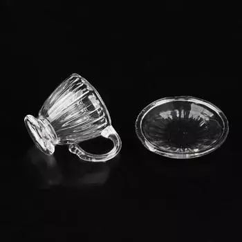 1:12 Кукольный Мини Стеклянная Чашка Для Чая/Кофе Модель Кухонная Посуда Украшения Аксессуары