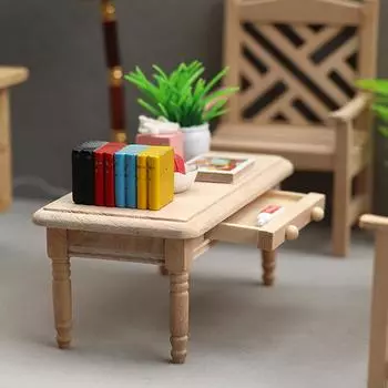 1:12 кукольный мини-стол модель стола журнальный столик кабинет мебель декор игрушка