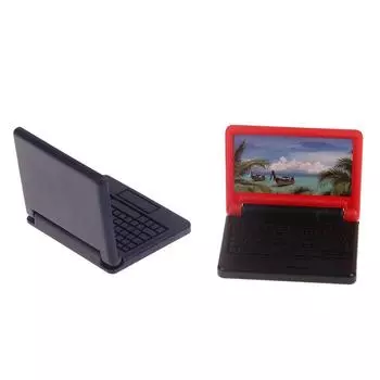 1/12 кукольный офис компьютер игрушки кукольный домик ноутбук модель кукольный дом украшения аксессуары