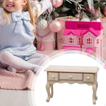 1:12 Кукольный столик Миниатюрный деревянный стол Деревянная имитация мебели для микро