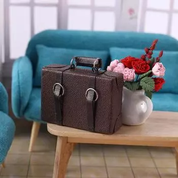 1:12 маленьких гладких поверхностей сцена prop простой дизайн burr бесплатный чемодан модель для микро ландшафта