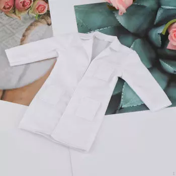 1/12 Масштаб Белый Пальто Кукольная Одежда Наряды Украшения Кукольного Домика Миниатюрные Фигурки Male