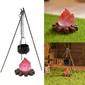 1:12 масштаб кухонных принадлежностей подвесной котел ролевые игры детская кухонная утварь котел реалистичные кукольные домики готовка кухонная утварь