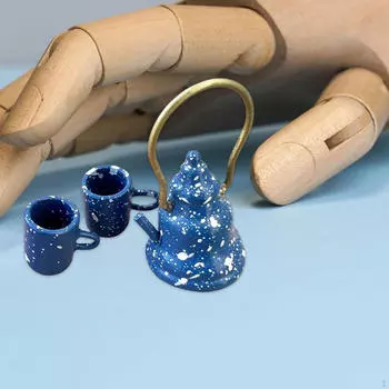 1:12 масштаб кукольный домик чайный набор аксессуары мебель модель с чайником