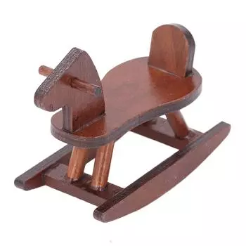 1:12 масштаб кукольный домик качалка кукольный домик деревянная качалка имитация лошадки петух для куклы коричневый