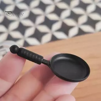 1/12 масштаб кукольный домик миниатюрная модель сковороды реалистично выглядящая посуда сковорода для ролевых игр кухонные игрушки аксессуары B