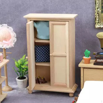 1:12 масштаб кукольный домик шкаф мини дисплей имитация миниатюрный шкаф для подарка сцена жизни