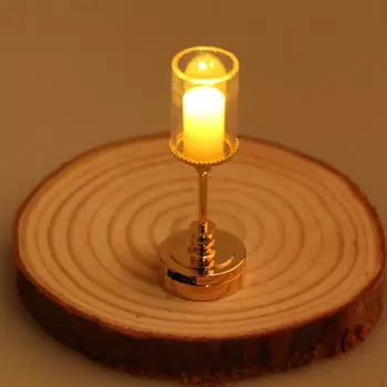 1:12 масштаб кукольный домик свеча лампа ролевые игры аксессуары игрушка микропейзаж кукла