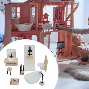 1:12 масштаб кукольный домик ванная комната миниатюрная мебель декор микро ландшафт