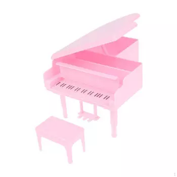 1:12 масштаб кукольный мини-рояль со стулом,мебель для кукольного дома,модель музыкального инструмента