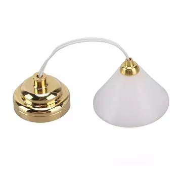 1:12 масштаб кукольный потолочный светильник питание от батареи светодиодная имитация подвесная миниатюрная люстра