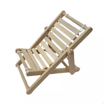 1:12 масштаб Мини Деревянное кресло-реклайнер, Миниатюрная мебель, Складная мебель для кукольного домика Аксессуары