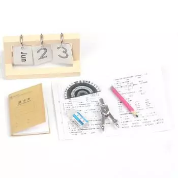 1:12 масштаб миниатюрный кукольный домик канцелярские принадлежности мини имитация металлический компас модель канцелярские принадлежности своими руками украшения для кукольных аксессуаров игрушка one size