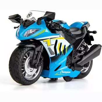 1/12 масштаб мотоцикла Kawasaki, литая под давлением модель игрушки из сплава, функция отвода назад, со звуком и светом для детей, взрослых, подарочная коллекция 1/12-Size:13*8.5*6cm синий