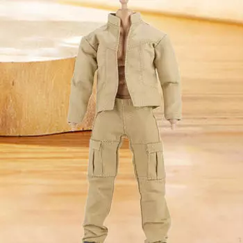 1/12 Масштаб Мужская Одежда Костюм Наряд Костюм Одевание Дети Подарки Мода DIY Кукла Куртка Брюки