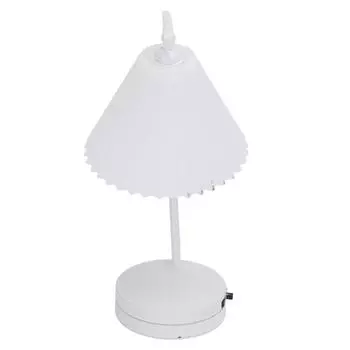 1:12 масштаб настольный светильник для кукольного домика простой белый плиссированный абажур настольная лампа украшение кукольный домик Ac