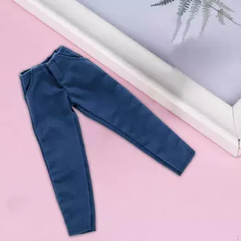 1/12 Масштаб Повседневные Штаны Мужская Фигурка Костюм Куклы Одеваются Аксессуары Стильные Штаны темно-синий