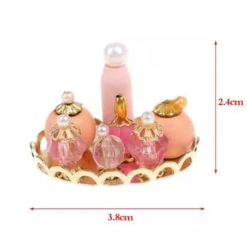 1:12 масштаб розовый парфюмерный поднос миниатюрная мебель тканевая модель мини кукольный домик розовый