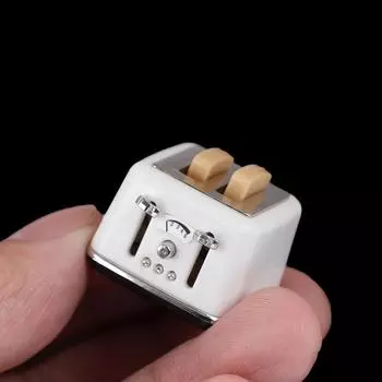 1/12 масштабная машина для кукольного домика с тостами, миниатюрные милые украшения, тостер, мини-аксессуары для кукольного домика, 4 вида стилей белый