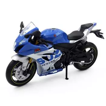 1:12-масштабная модель Suzuki GSX-R1000R из сплава, гоночный мотоцикл, литая под давлением уличная модель мотоцикла повышенной проходимости, высокая имитация, детская игрушка в подарок 1/12-17x9.7x4.2cm синий