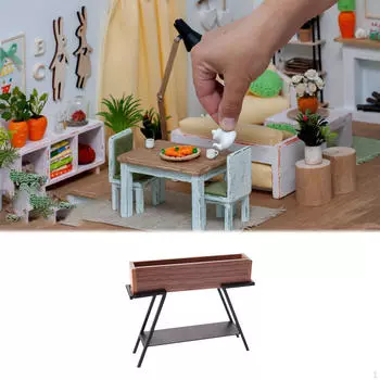 1:12-масштабная подставка для цветочных горшков для миниатюрных аксессуаров для дома Style A