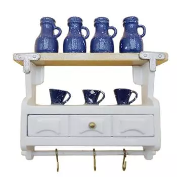 1:12 масштабных кукольных домиков, миниатюрный настенный шкаф с барной чашкой для кухни